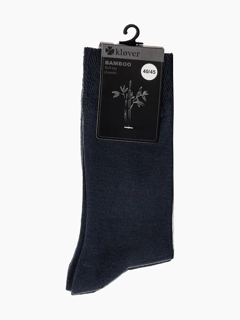 2pk bambussokker unisex Kløver Marine