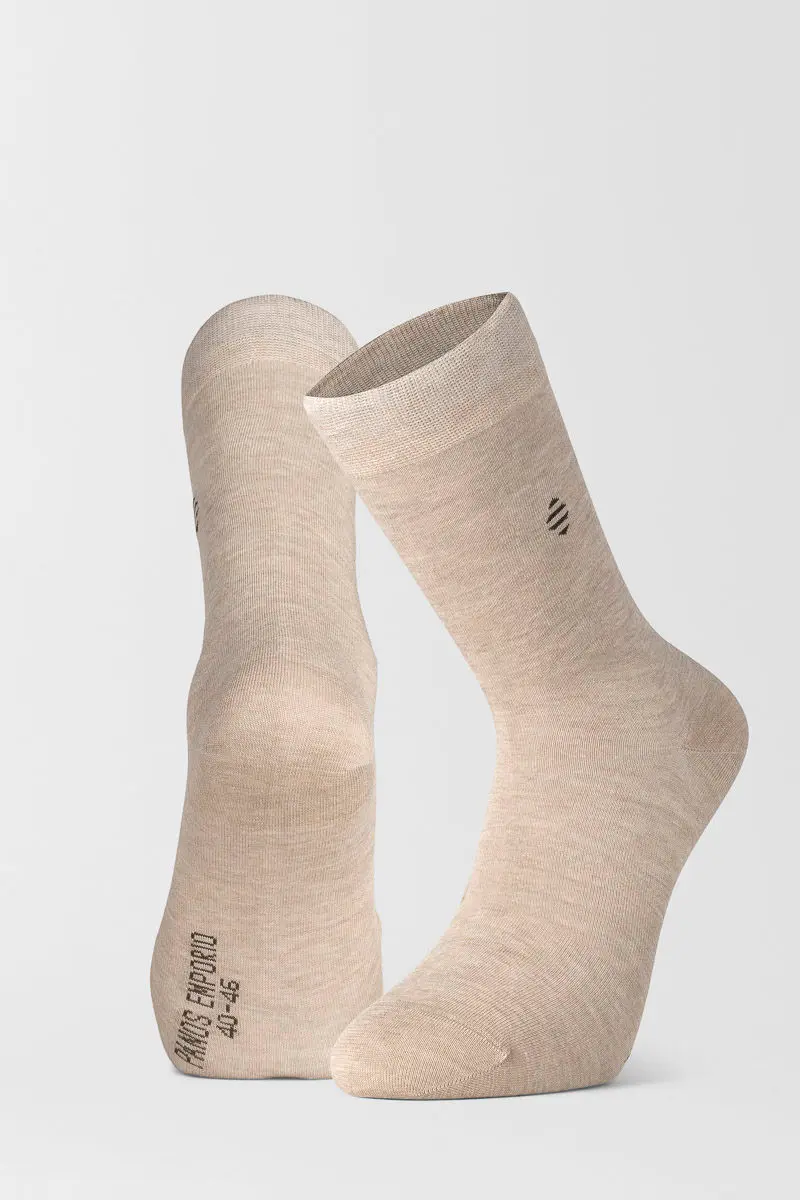 3pk Daniel Bamboo Crew Brown Heather