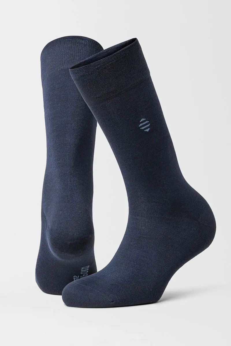 3pk Daniel Bamboo Crew Navy