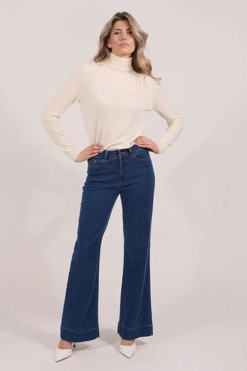 55-287 FANNY jeans -bootcut LONG 82cm Ink Jeans Blue