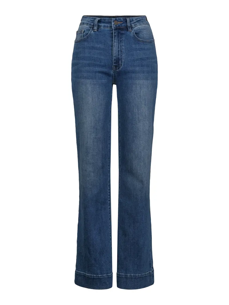 55-287 FANNY jeans -bootcut LONG 82cm Mid-jeans blue