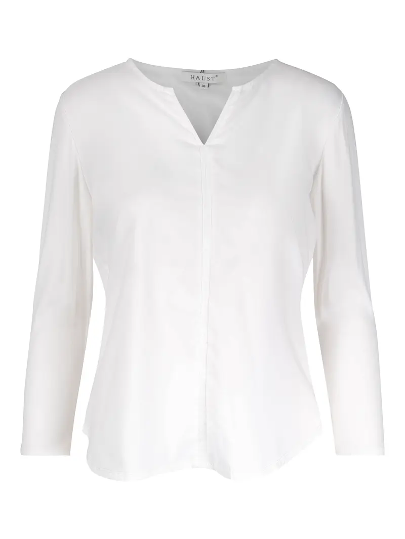 55-511 Everyday V-neck top Krem