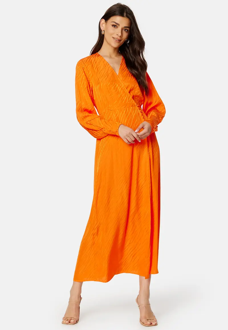 Abienne Satin Wrap Dress