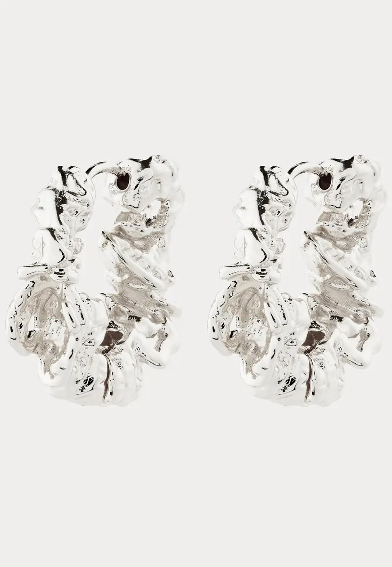 Act Recycled Hoop Earrings Sil