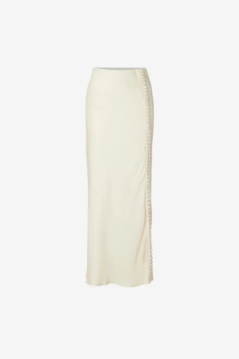 Adaline button slip maxi skirt Vanilla