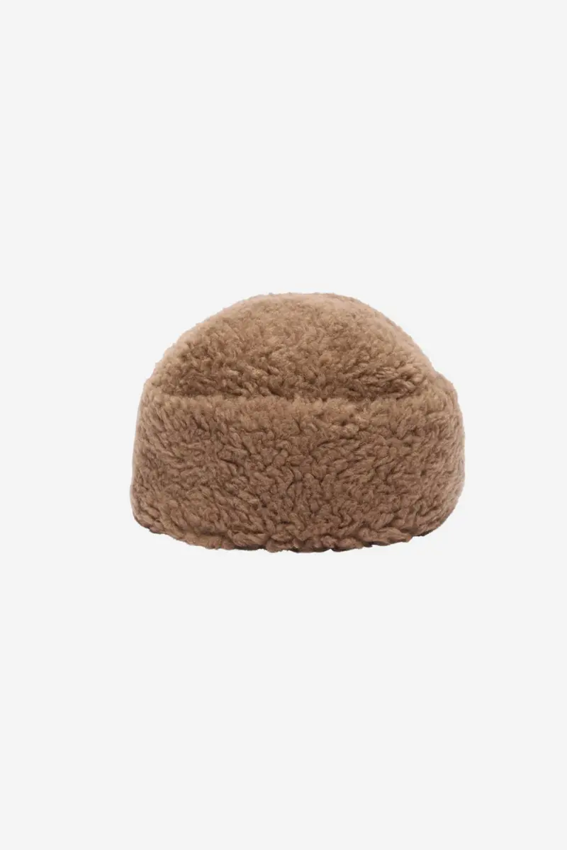 Adira Lamb Fur Hat Cappucino