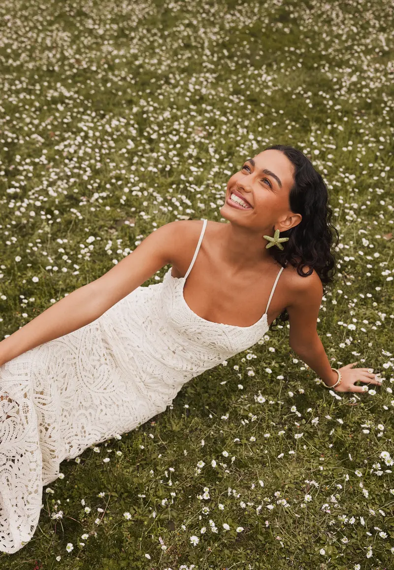 Adoni Crochet Midi Dress