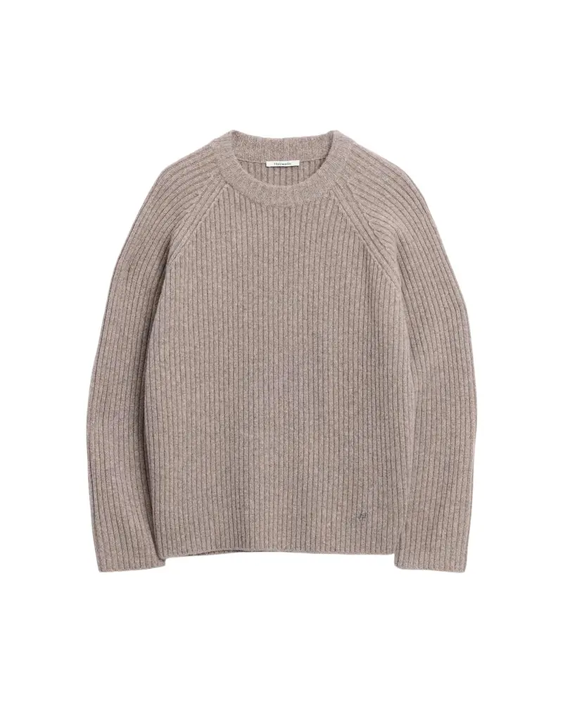 Adrian Rib Crewneck - Taupe