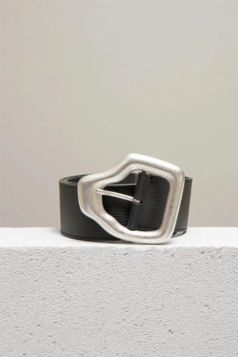 Ako Belt Black Silver