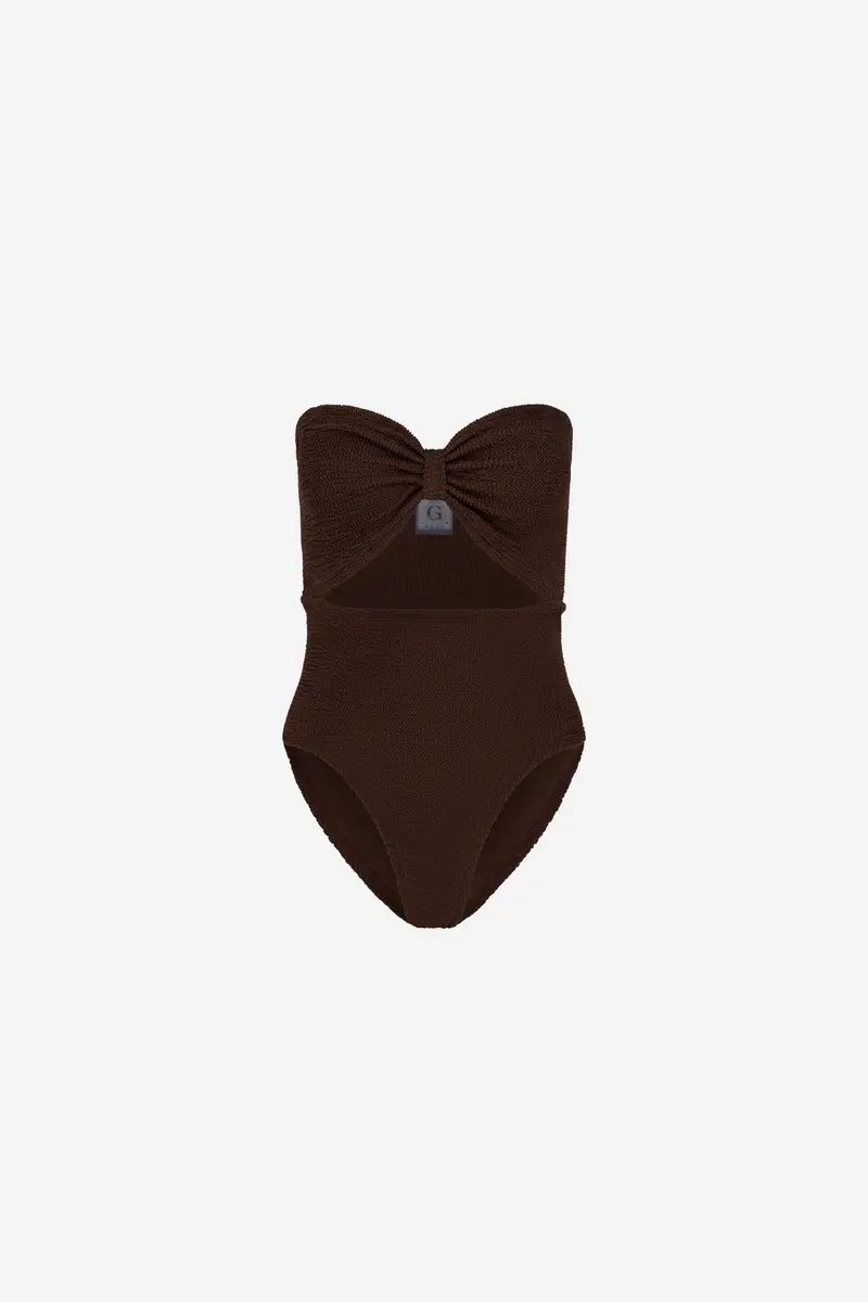 Alana Swim Metallic Chocolate