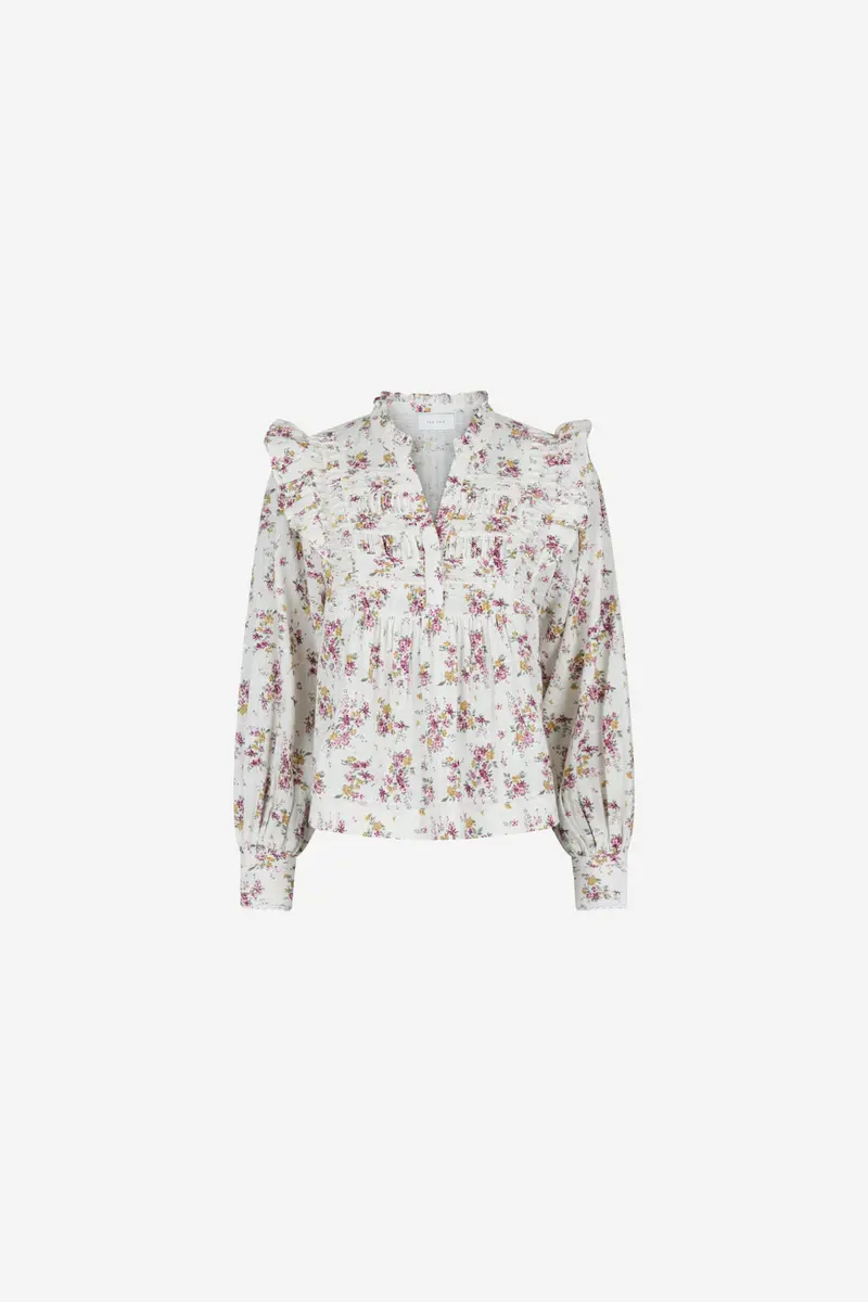Alicia Flower Oasis Blouse Off White