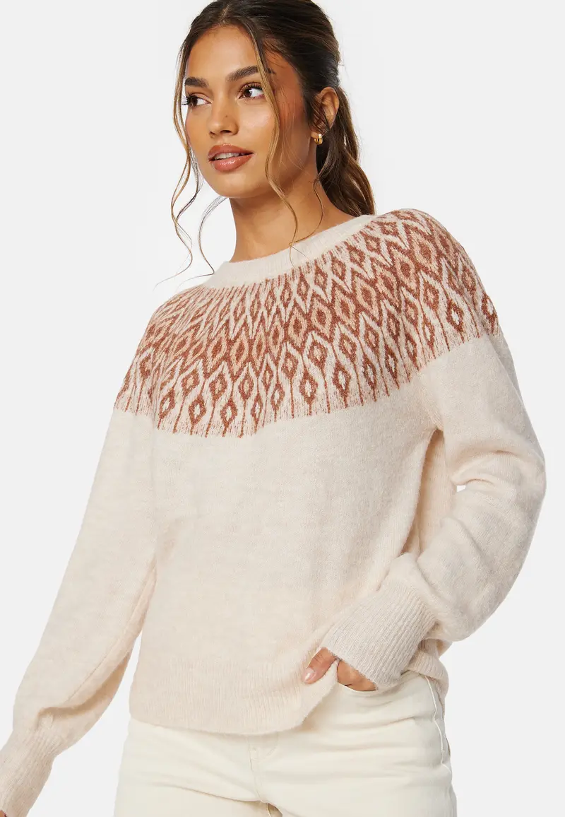 Alina LS JQ O-Neck Knit
