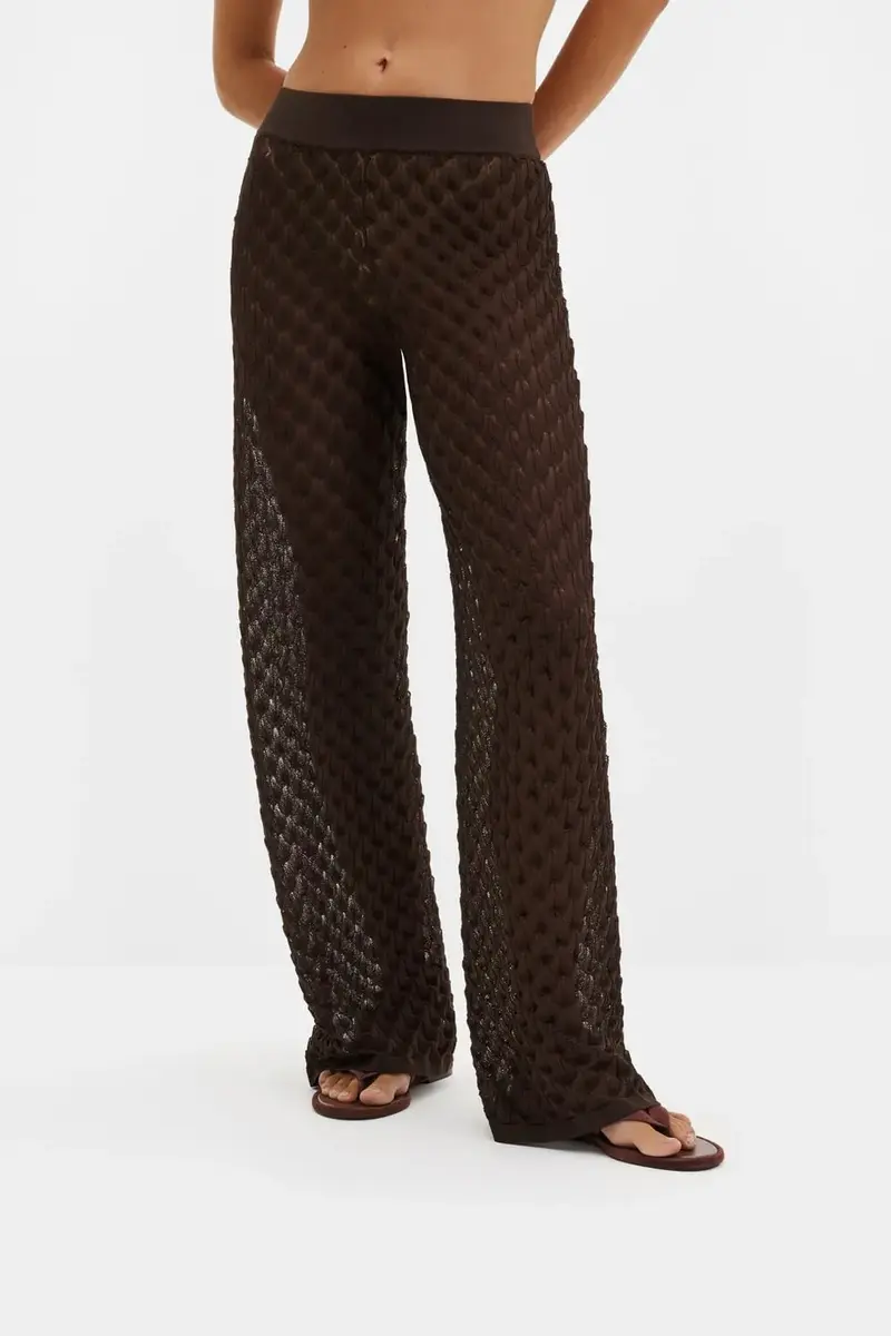 Alissa Knitted Pants Chocolate