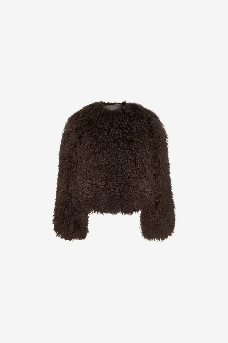 All night jacket short Brown