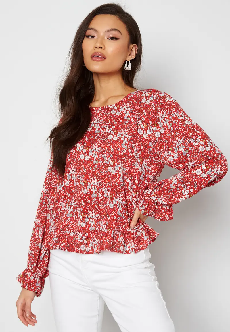 Alma Life Poly Frill Top