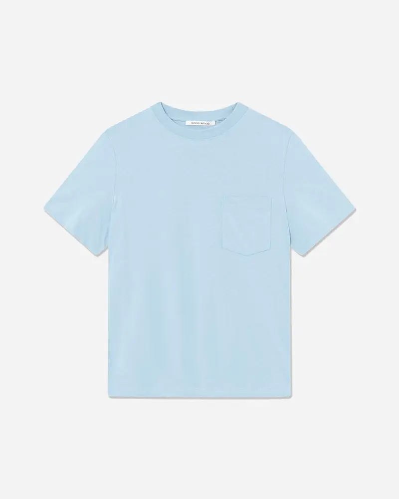 Alma Solid Pocket T-shirt - Sky Blue
