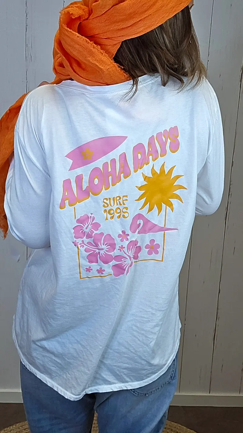 Aloha  genser hvit