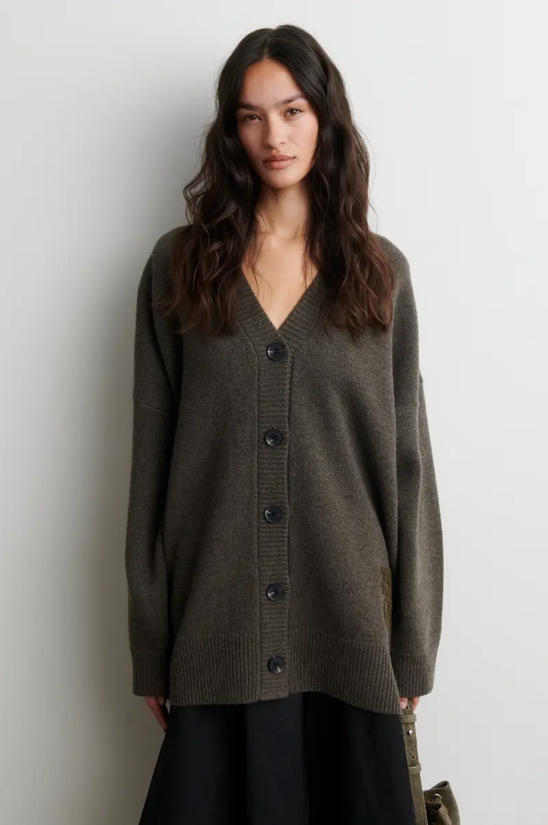 Alpha Knit Monogram Cardigan