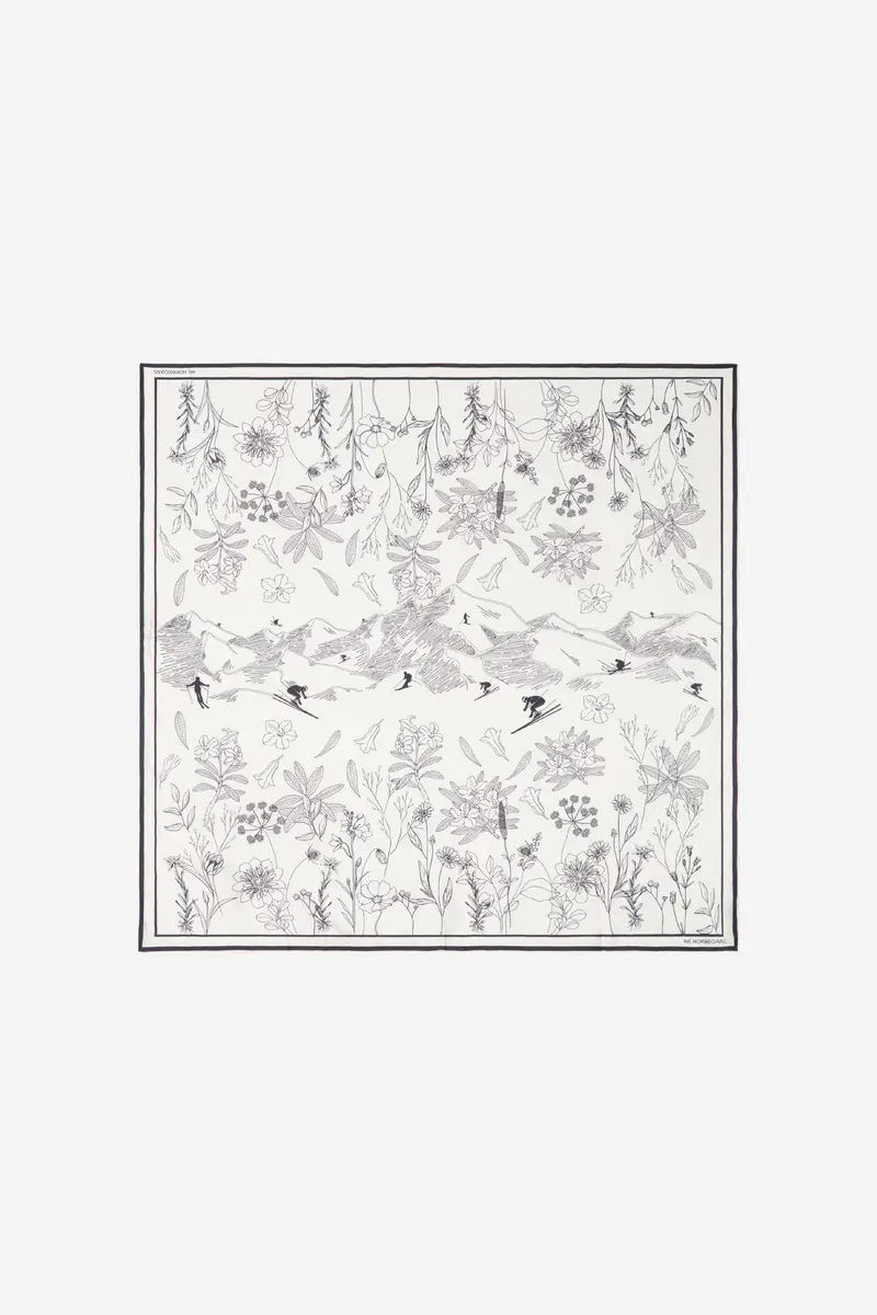 Alps Silk Scarf Off White