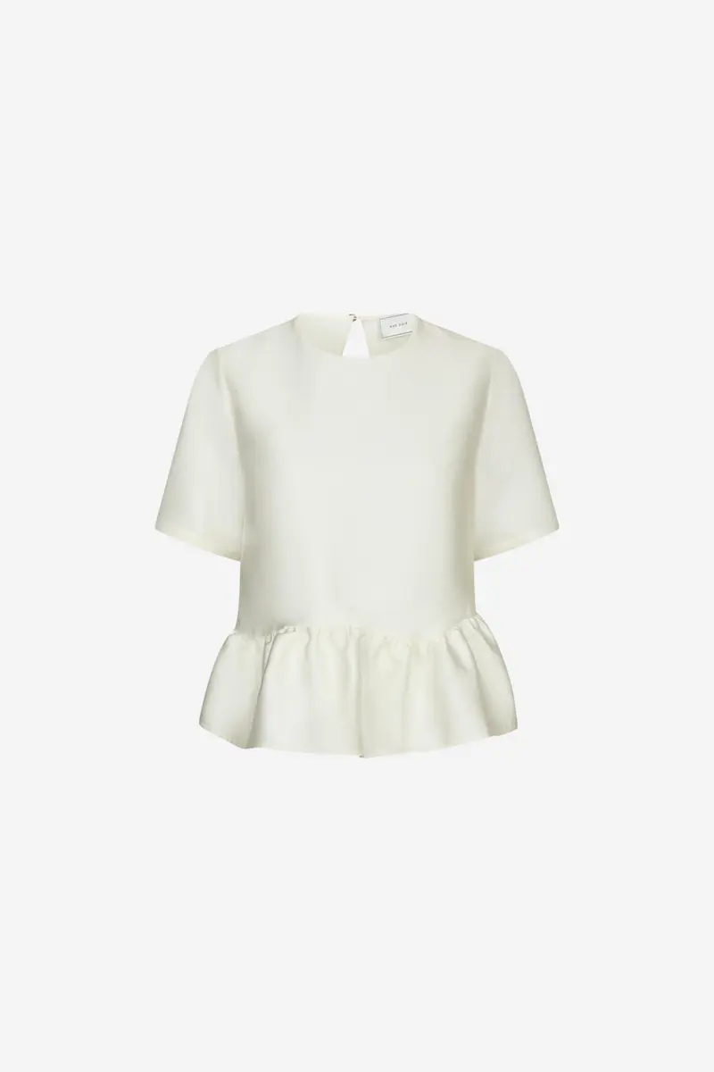 Alva Dull Satin Blouse Ivory
