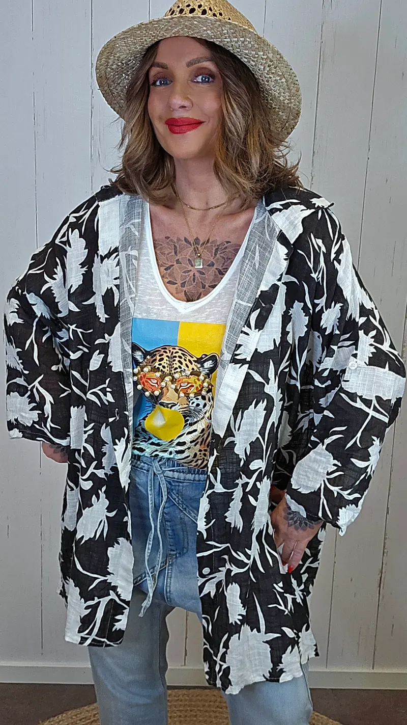 Amalia lang skjorte svart