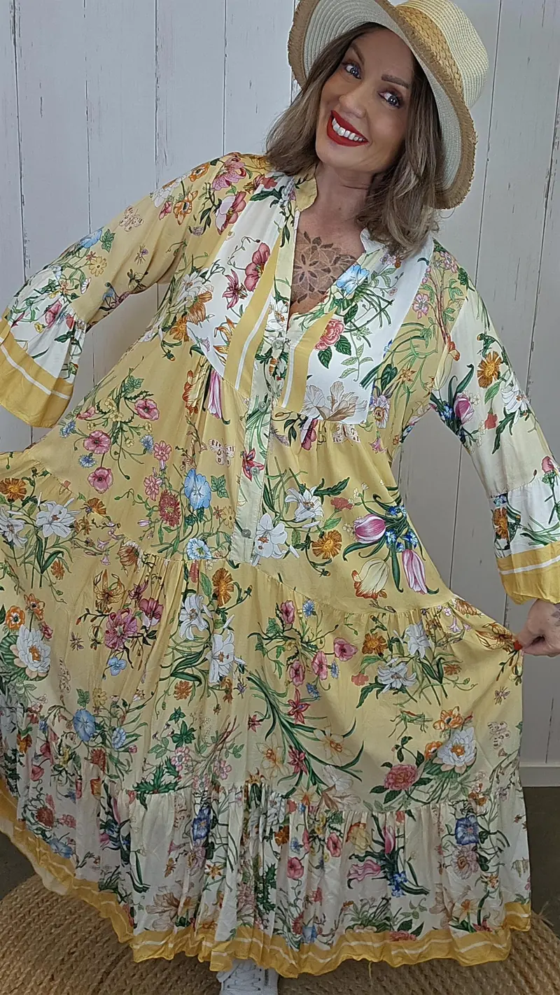 Amalie kjole gul