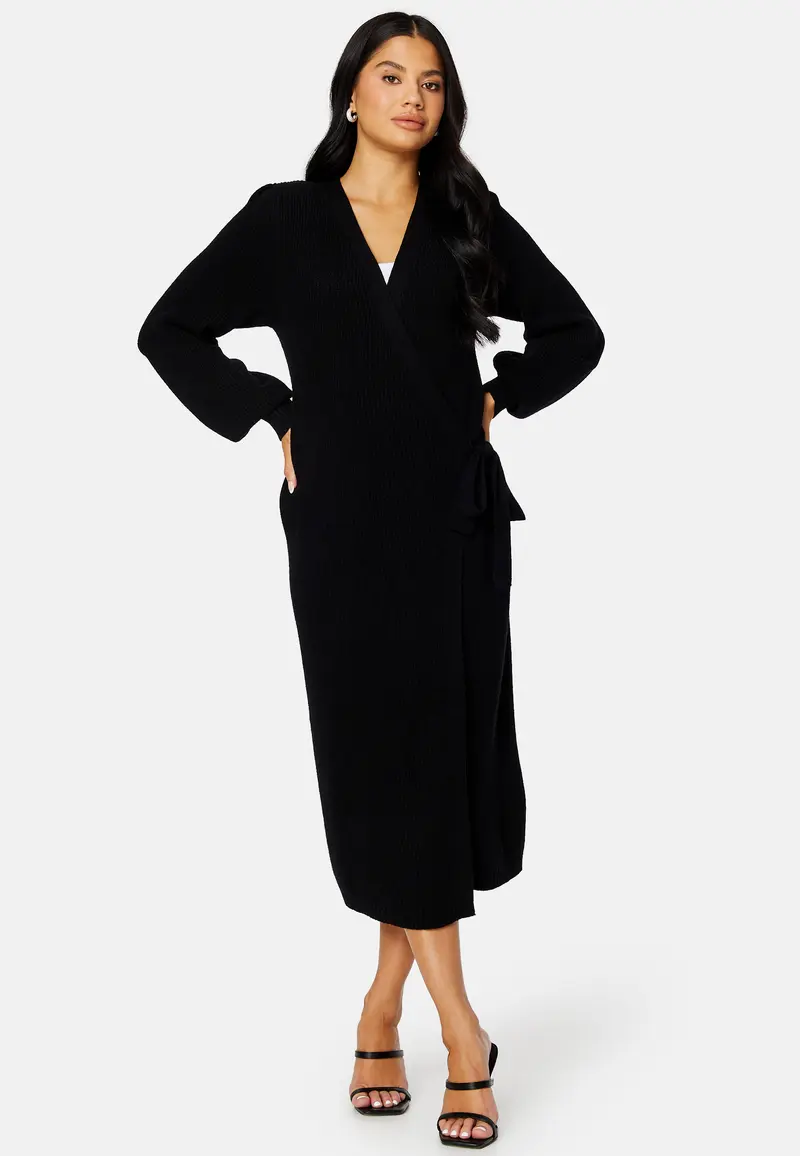 Amelia L/S Knit Wrap Dress
