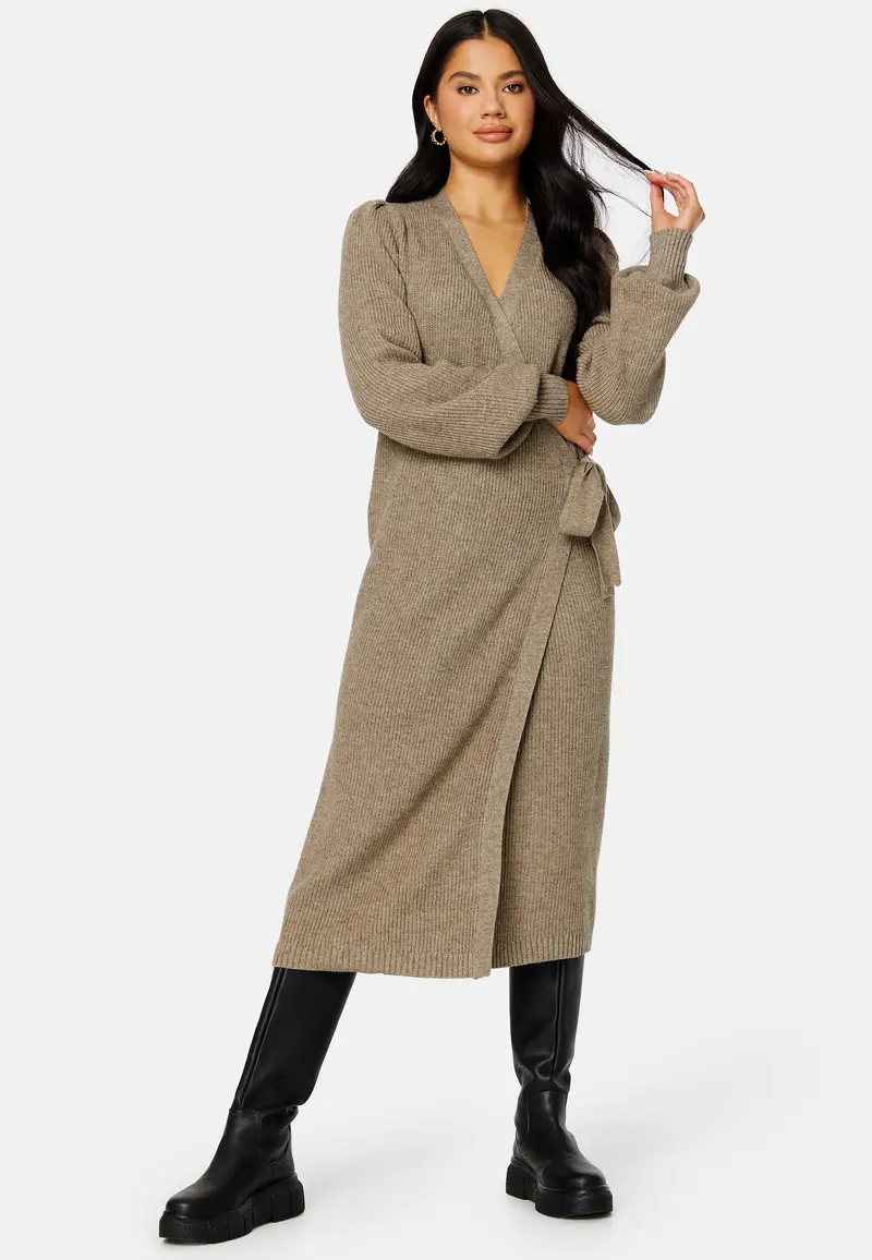 Amelia L/S Knit Wrap Dress