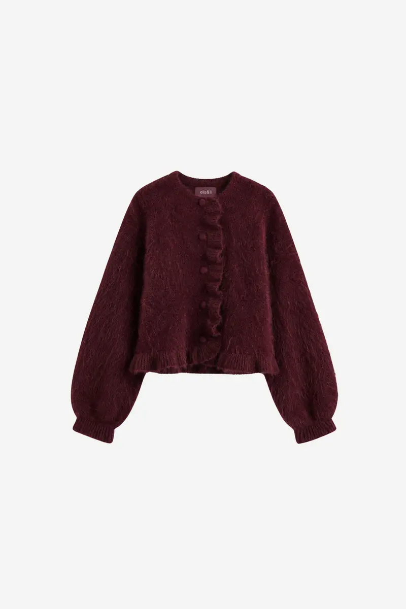 Ana Chunky Cardigan Oxblood