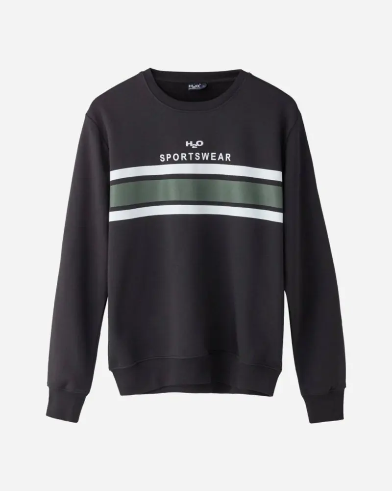 Anders O' neck Sweat -  Black/White/For