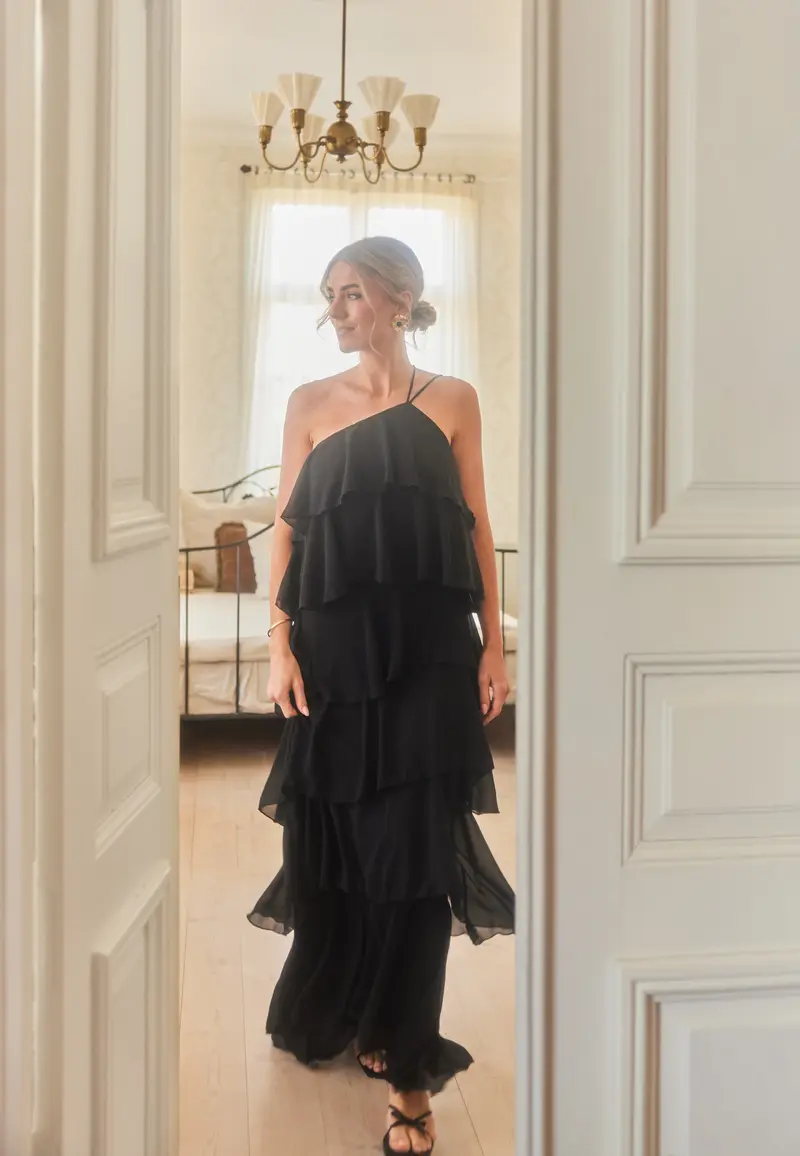 Andrea One Shoulder Flounce Top