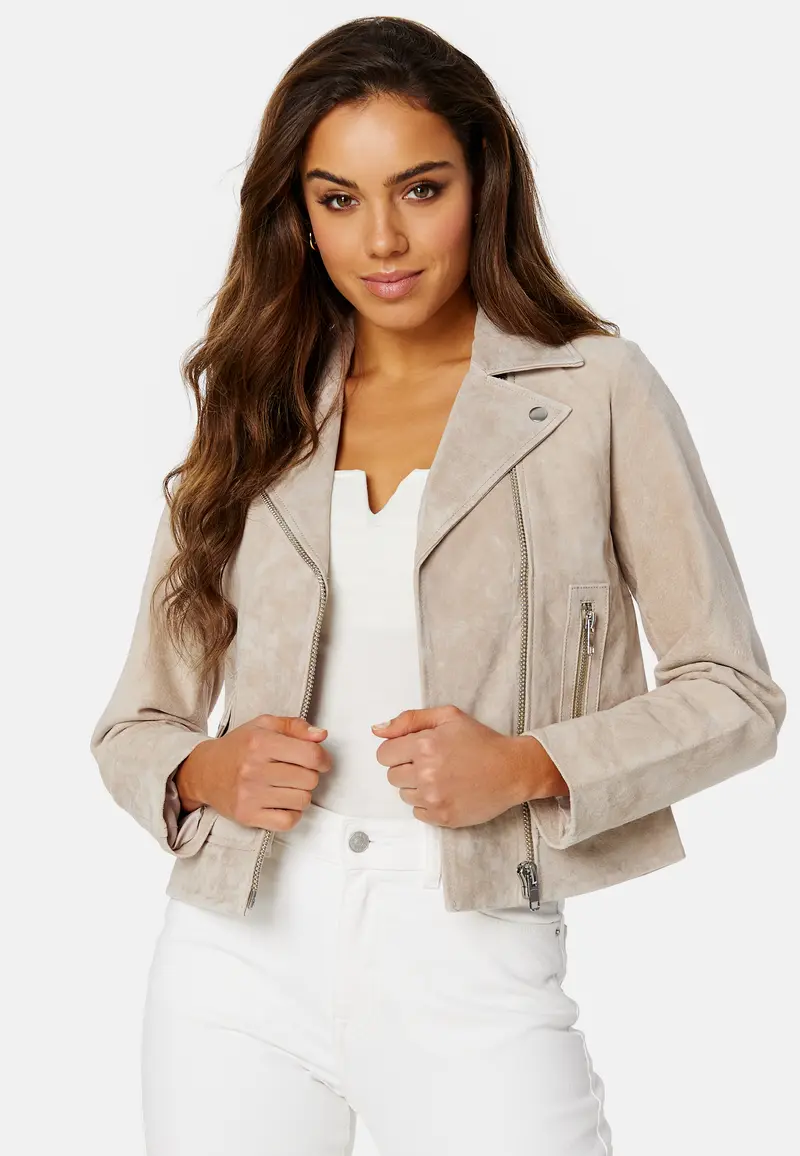 Andrea Suede Biker Jacket