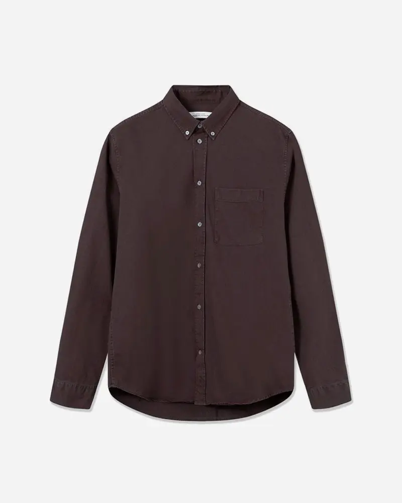 Andrew Classic Denim Shirt - Dark Coffee