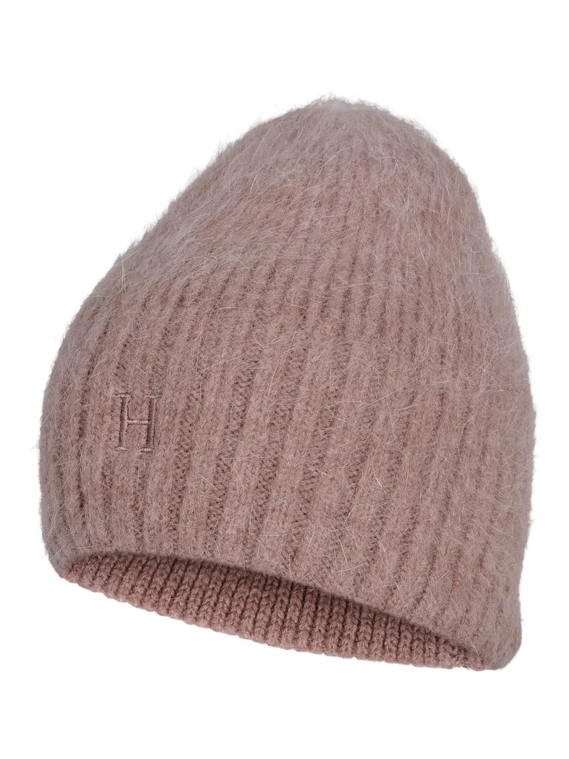 Angora rib beanie Brown