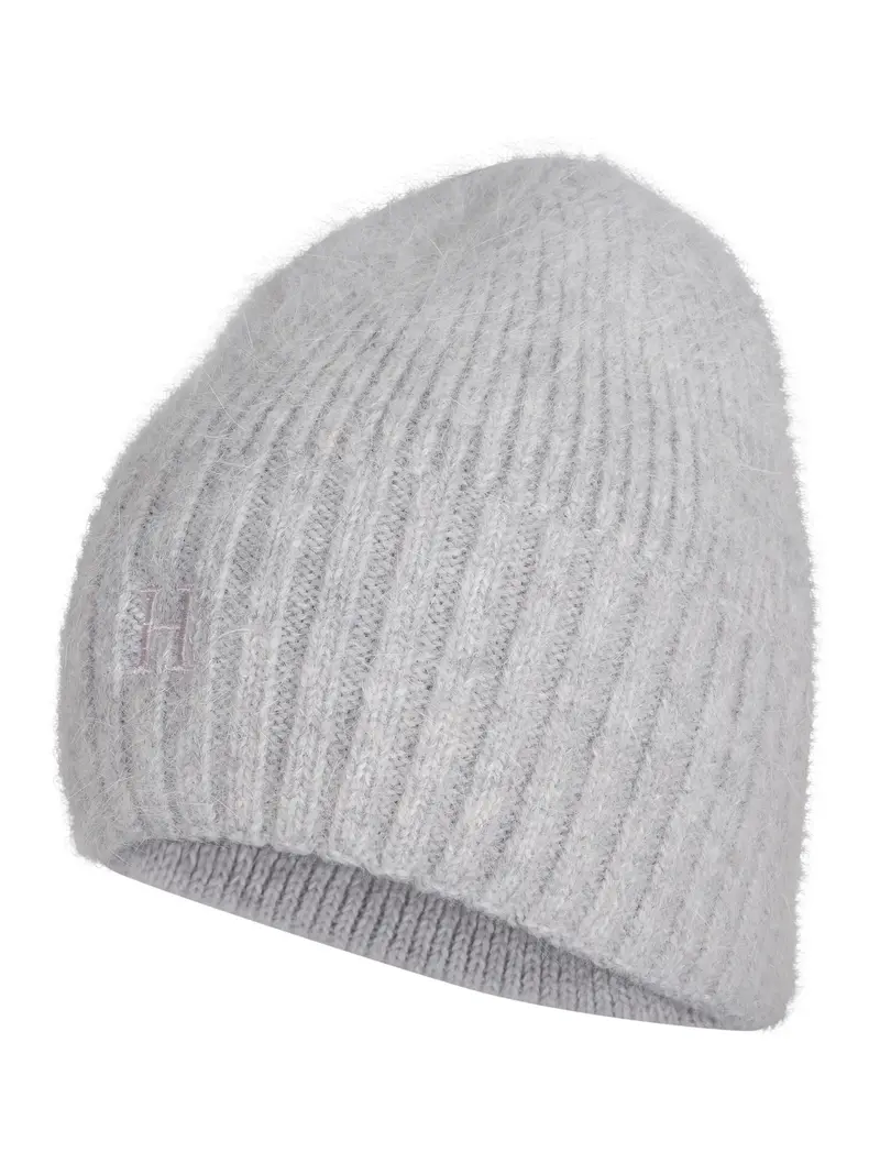 Angora rib beanie Grey Mel.