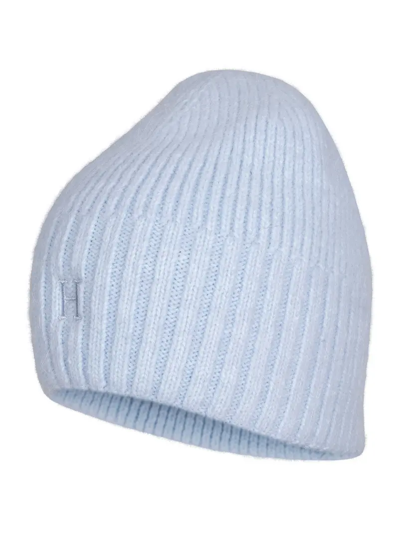 Angora rib beanie Light Blue