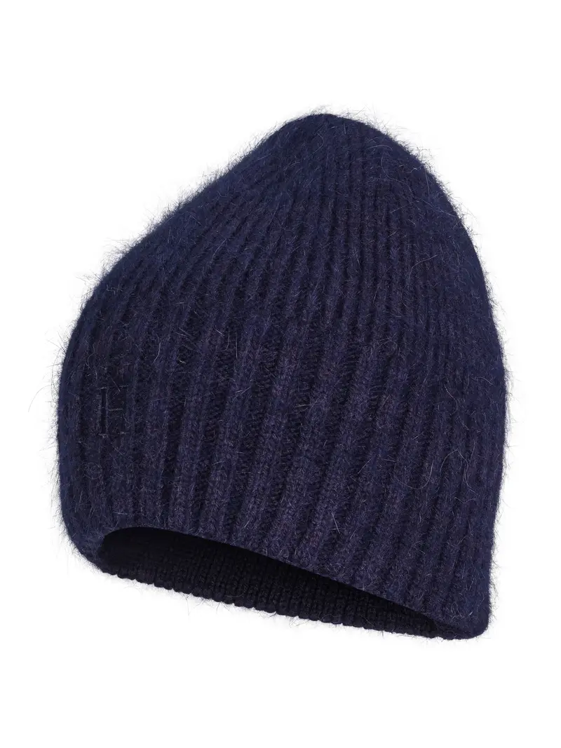 Angora rib beanie Navy