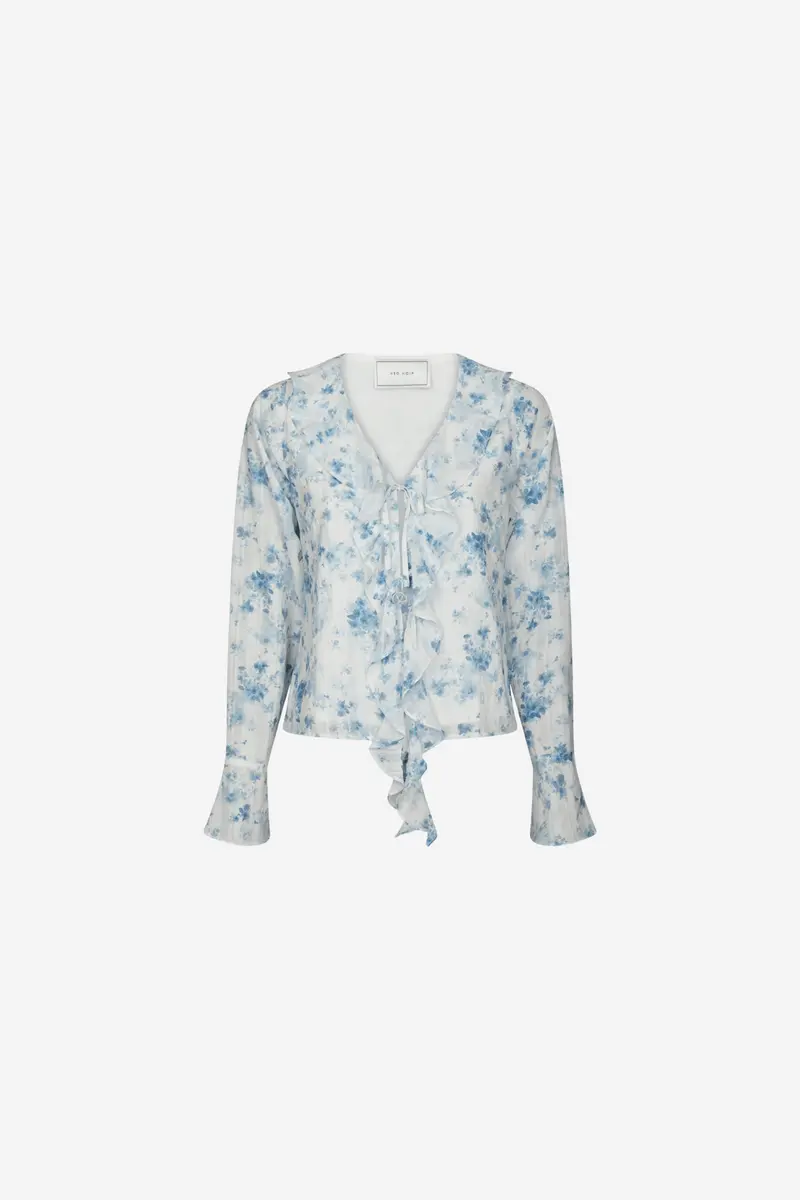 Anika Fleur Blouse Blue Floral
