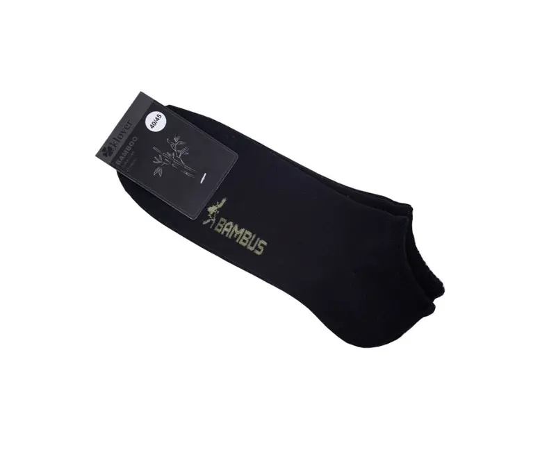 Ankelsokker lav høyde 2pk bambus unisex Sort
