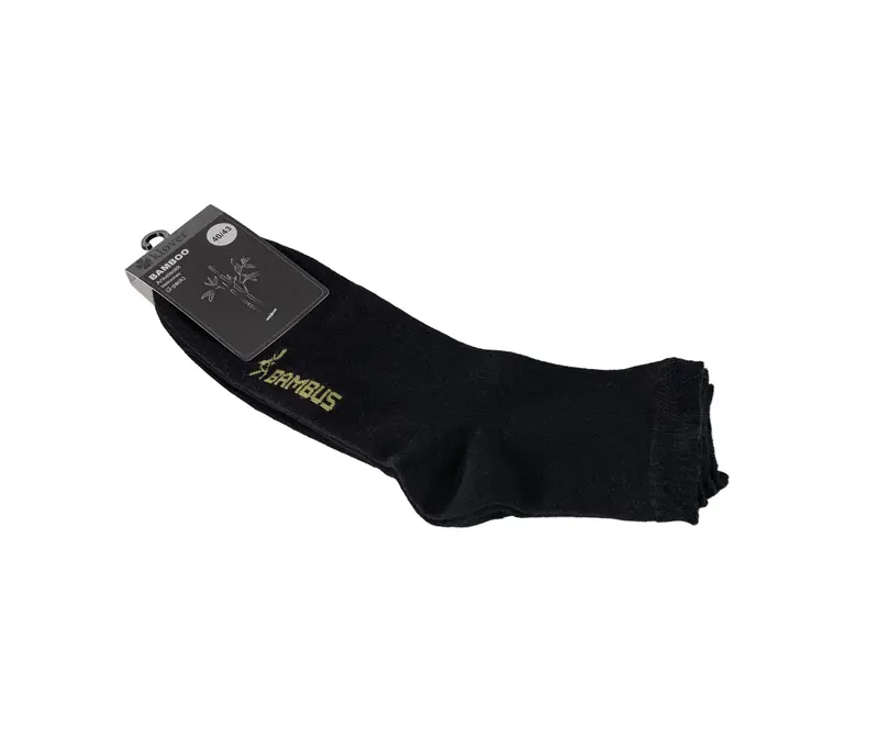 Ankelsokker medium høyde 2pk bambus unisex Sort