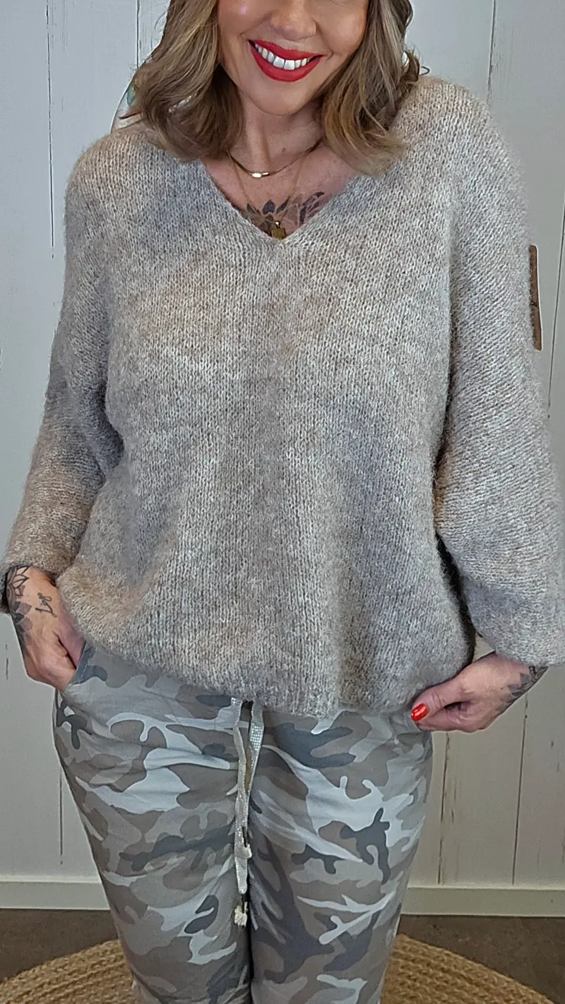 Anna genser taupe