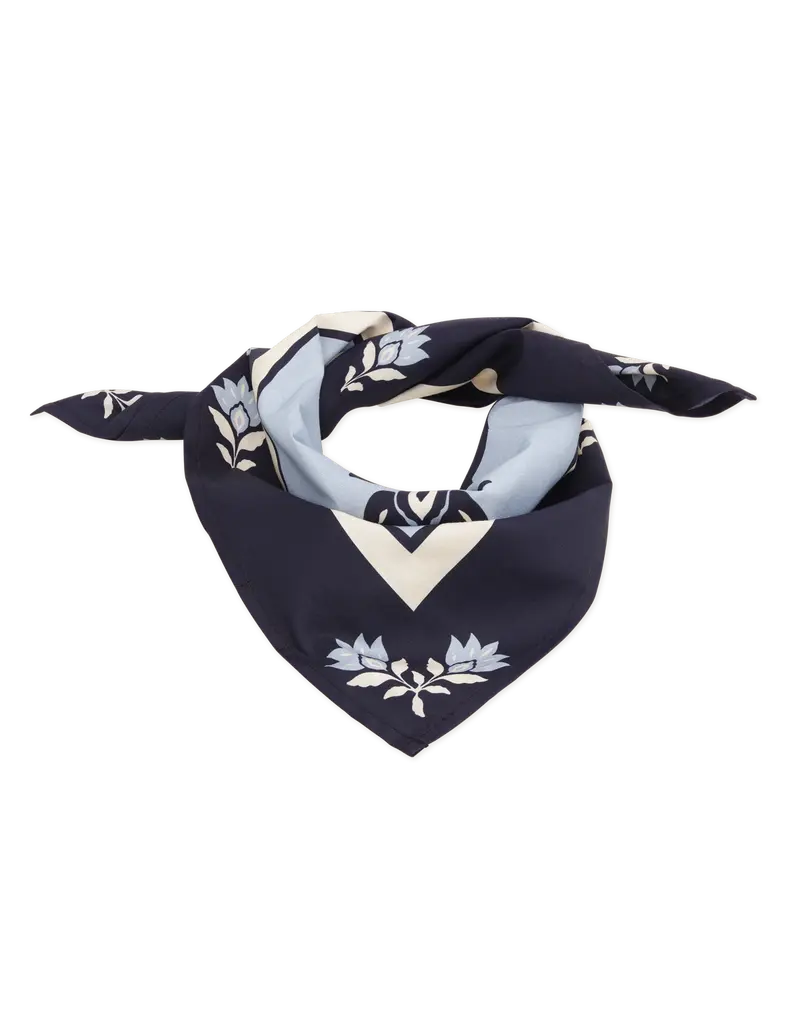 Arabesque Neckerchief Blue Fog