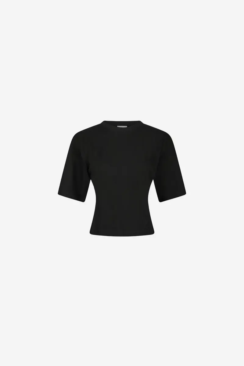 Asha Boxy Tee Black