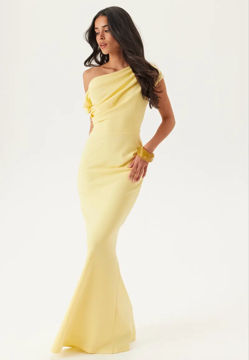 Asymmetric Draped Maxi Dress