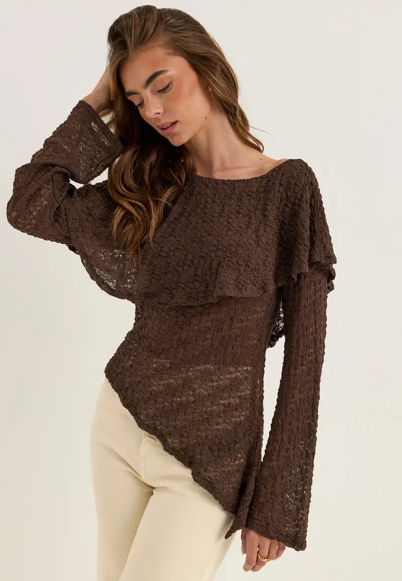 Asymmetric Lace Top