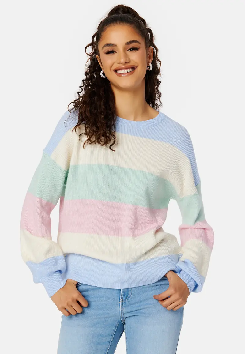 Atia L/S Stripe Pullover Knt