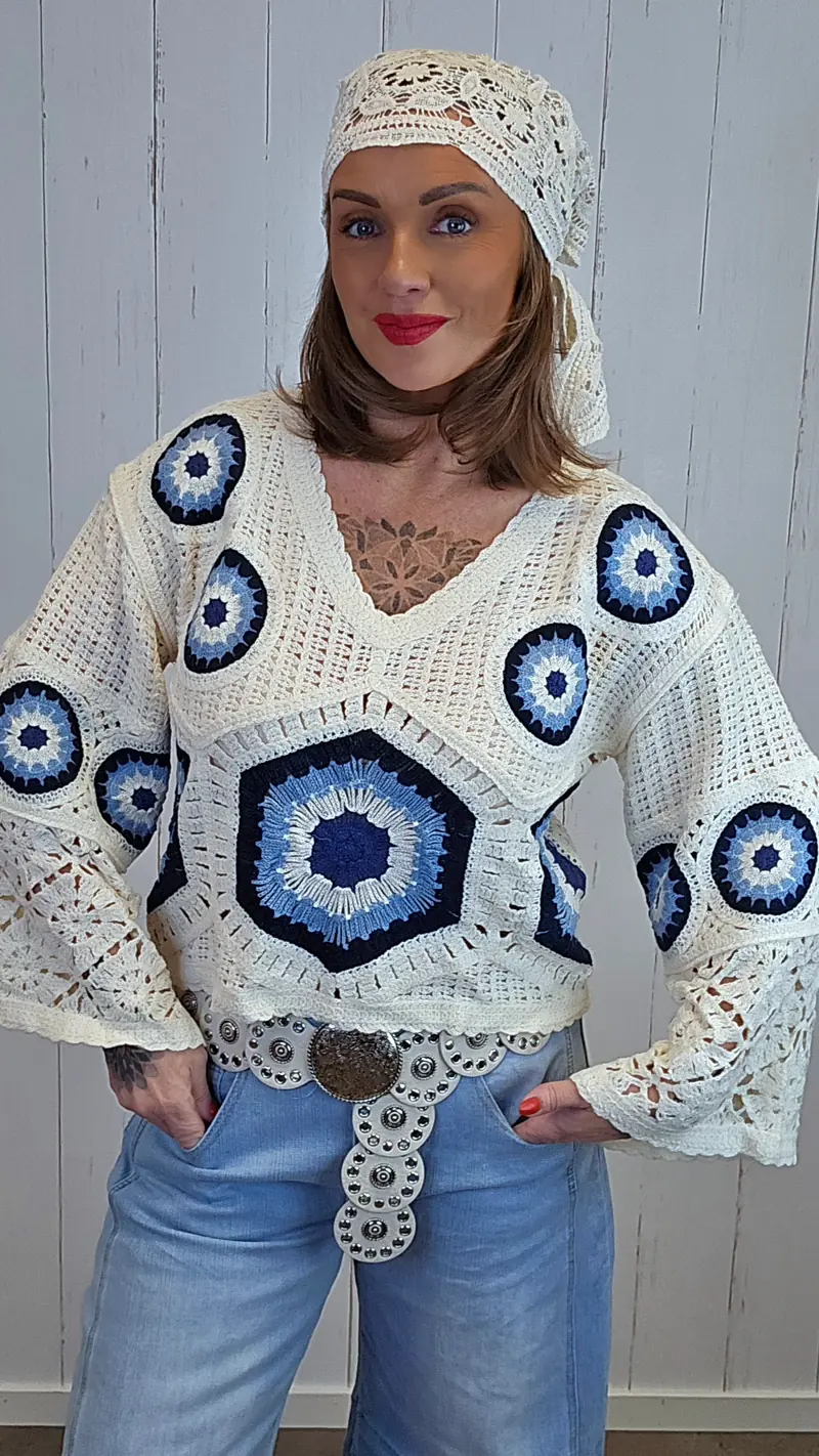 Audrey crochet topp