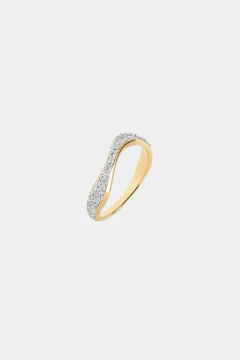 Aura Opal Glitter Ring Gold