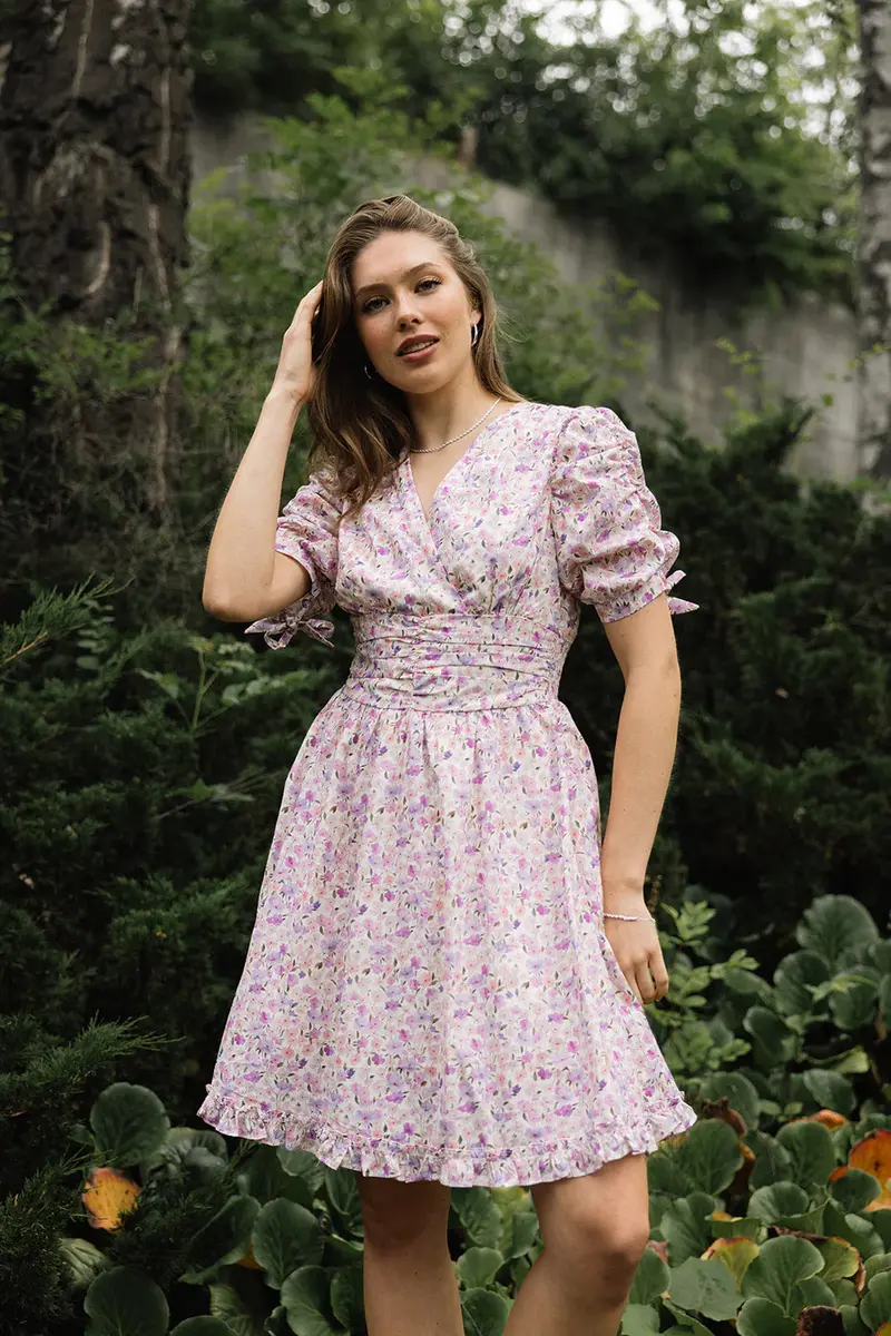 Aurelie Dress - Pink Print