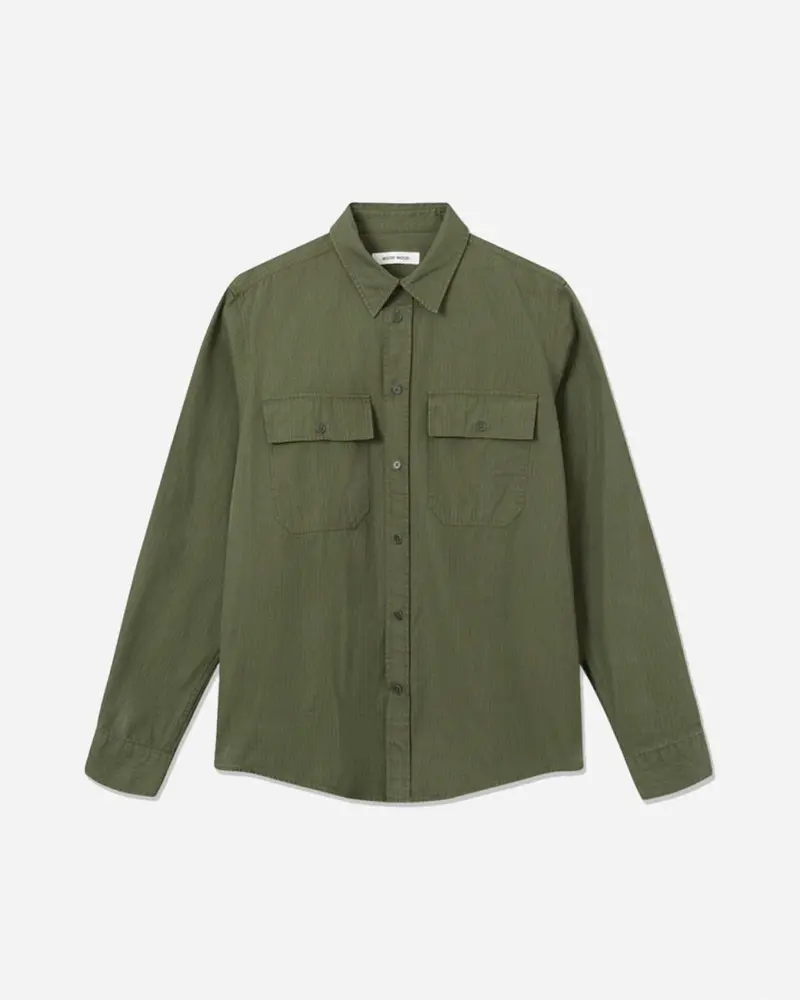 Avenir Crispy Check Shirt - Olive